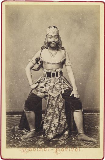 (JAVA) A scarce suite of 8 photographs portraying traditional Indonesian dancers, purportedly photographed at the Amsterdam Internation